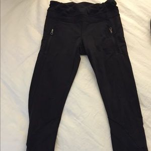 LuluLemon running leggings with mesh on back